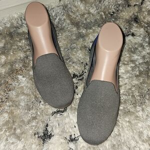 ROTHY'S 'The Loafer' Beautiful Gray Knit Flats Loafers Slipons Size 10 EXCELLENT